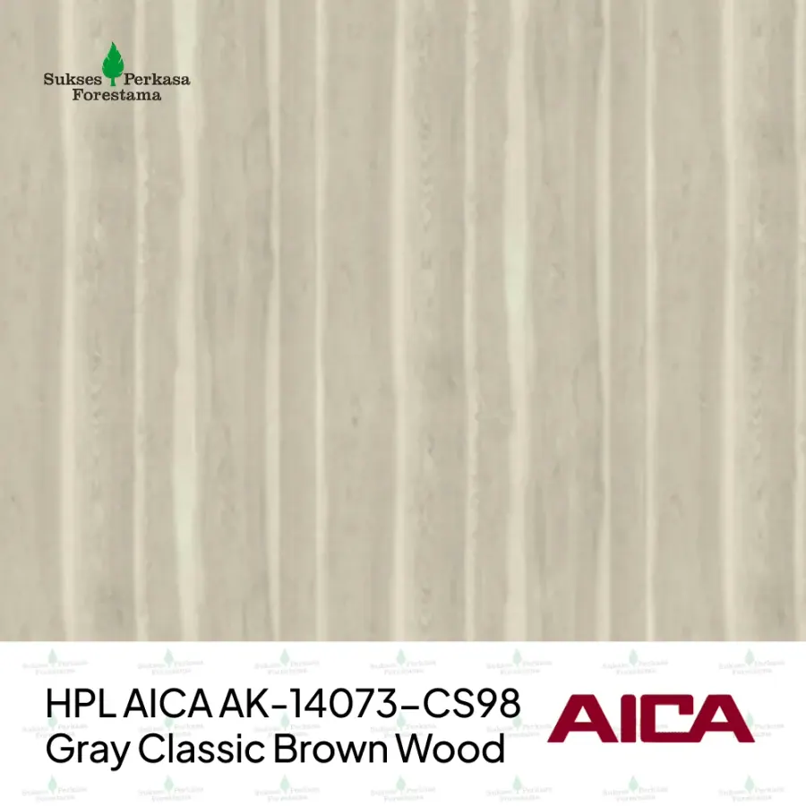 HPL AICA AK-14073-CS98 – Gray Classic Brown Wood