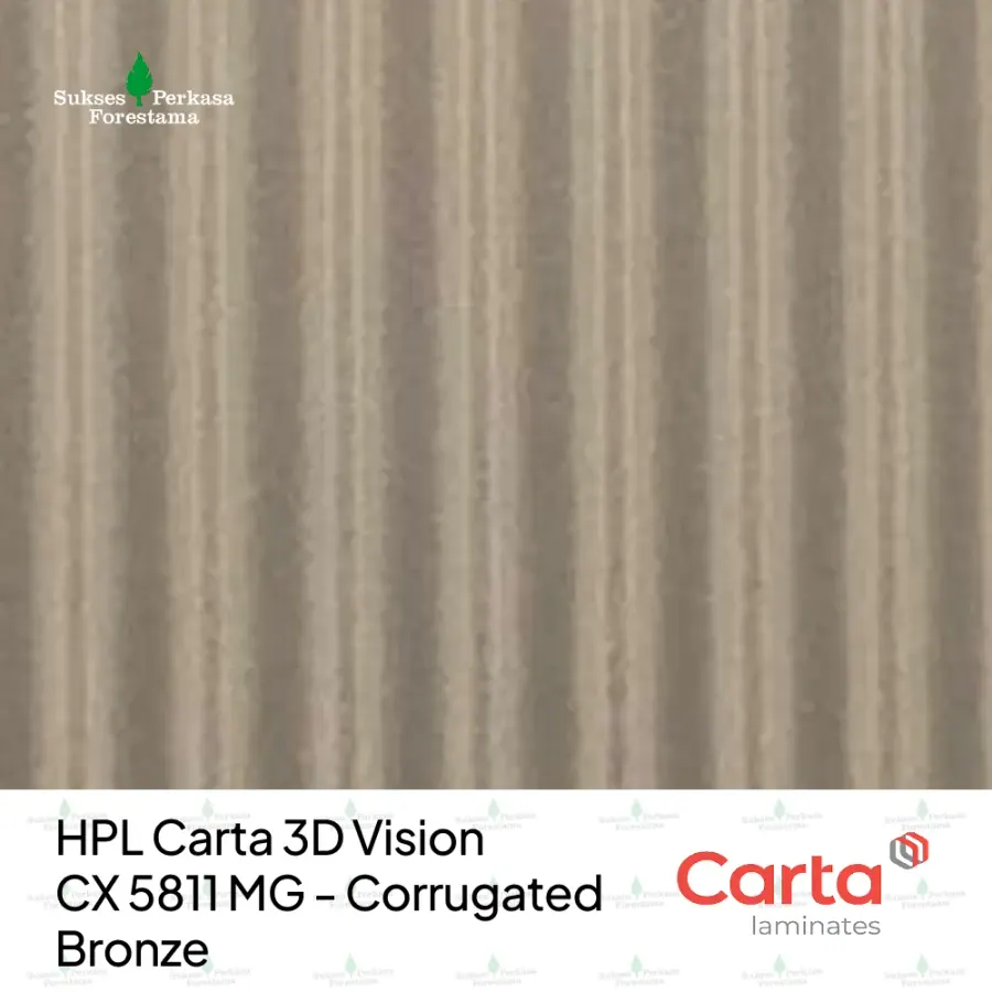 HPL Carta 3D Vision CX 5811 MG - Corrugated Bronze