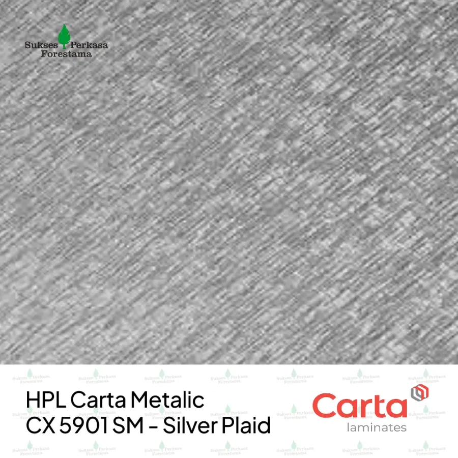 HPL Carta Metalic CX 5901 SM - Silver Plaid
