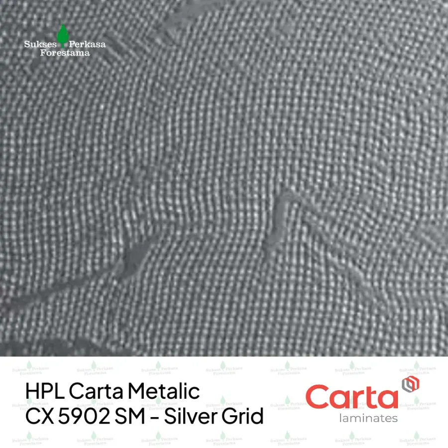HPL Carta Metalic CX 5902 SM - Silver Grid