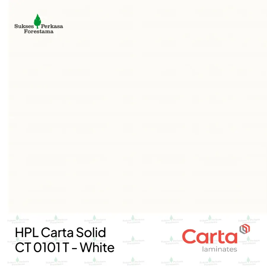 HPL Carta Solid CT 0101 T - White