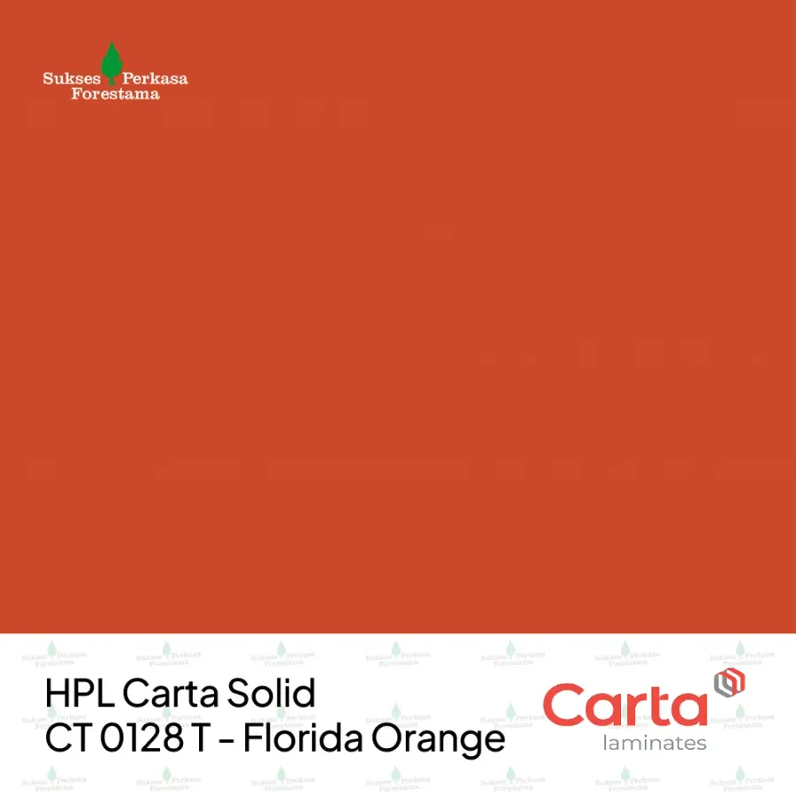 HPL Carta Solid CT 0128 T - Florida Orange