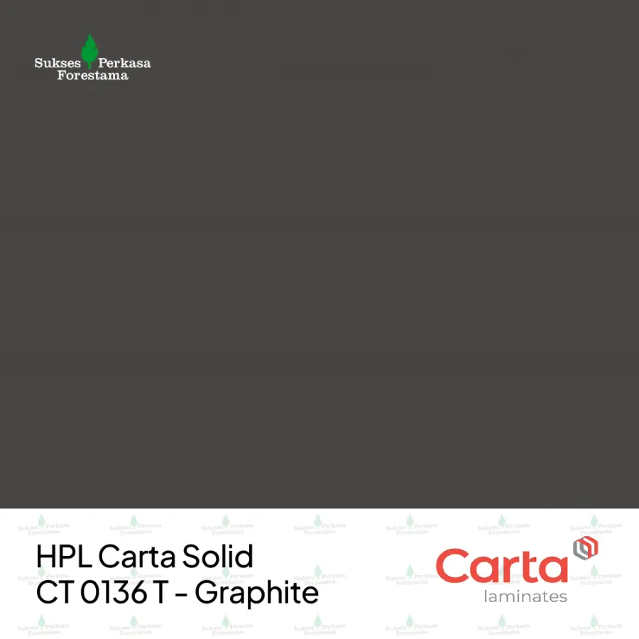 HPL Carta Solid CT 0136 T - Graphite
