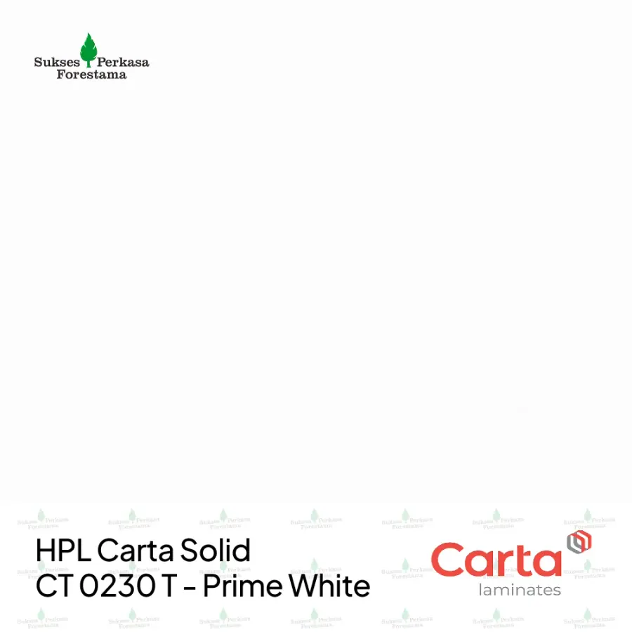 HPL Carta Solid CT 0230 T - Prime White