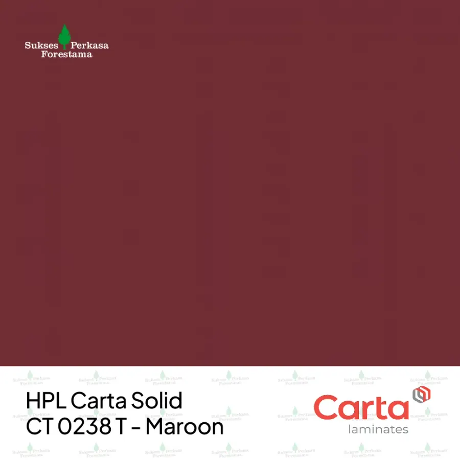 HPL Carta Solid CT 0238 T - Maroon