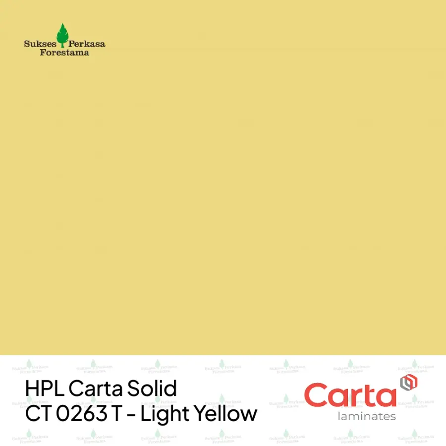 HPL Carta Solid CT 0263 T - Light Yellow