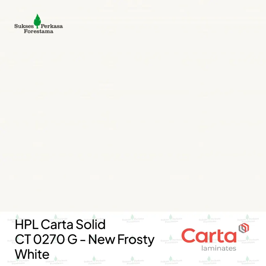 HPL Carta Solid CT 0270 G - New Frosty White