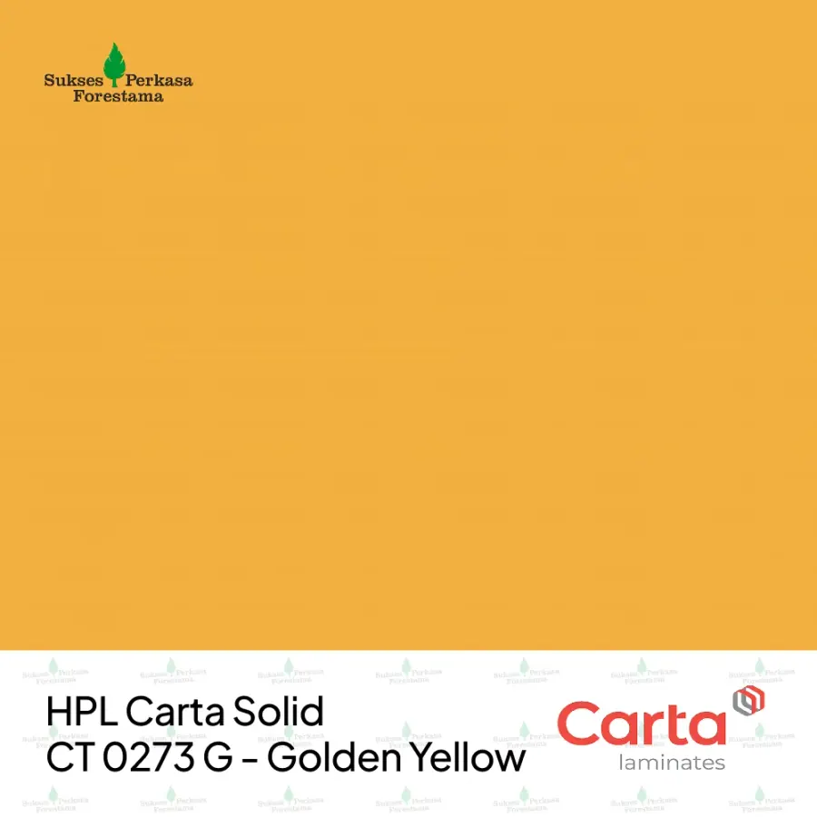 HPL Carta Solid CT 0273 G - Golden Yellow
