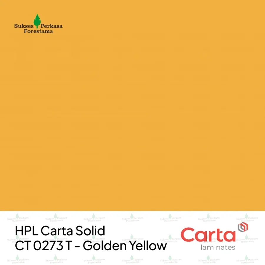 HPL Carta Solid CT 0273 T - Golden Yellow