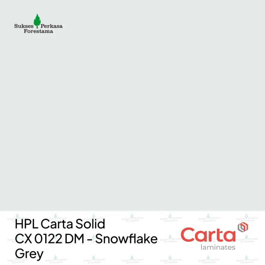 HPL Carta Solid CX 0122 DM - Snowflake Grey