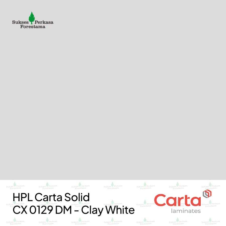 HPL Carta Solid CX 0129 DM - Clay White