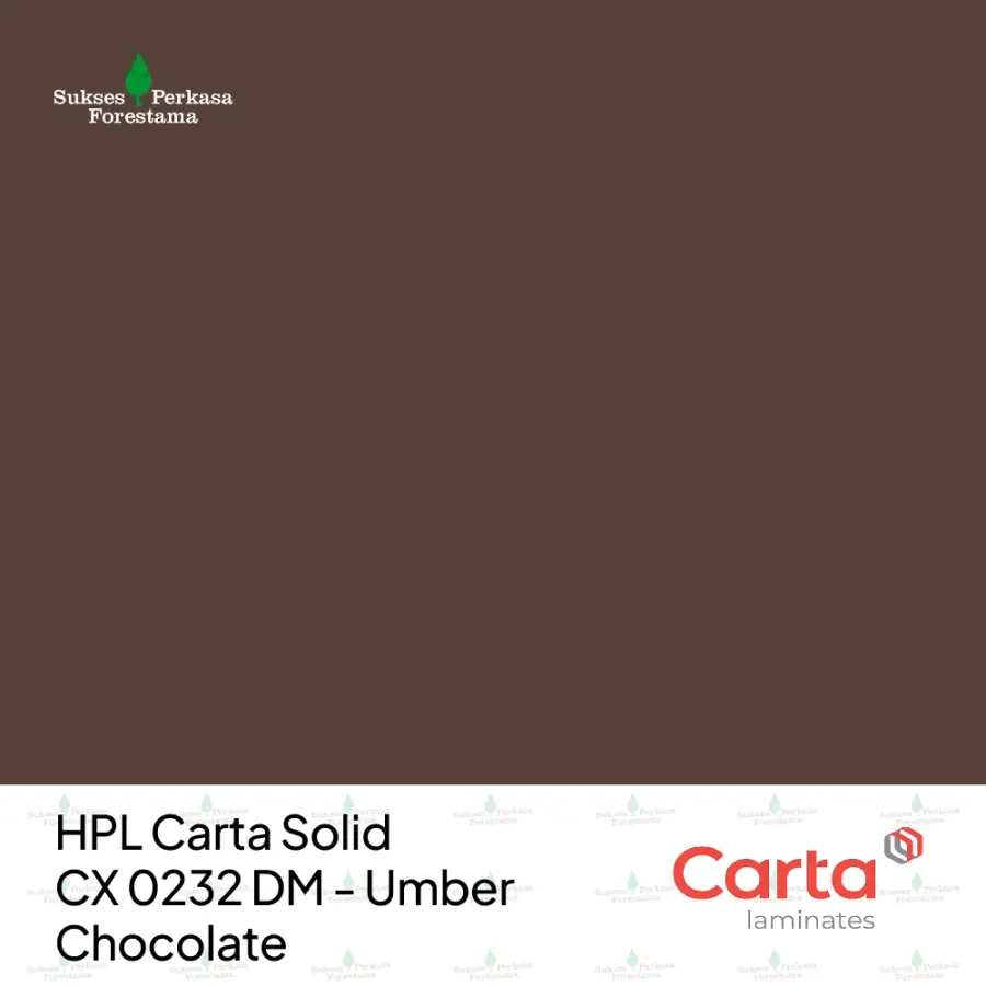 HPL Carta Solid CX 0232 DM - Umber Chocolate