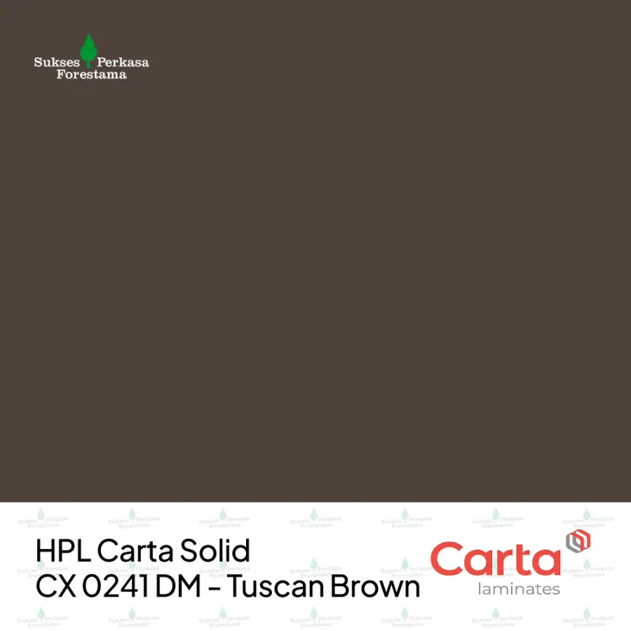 HPL Carta Solid CX 0241 NN - Tuscan Brown