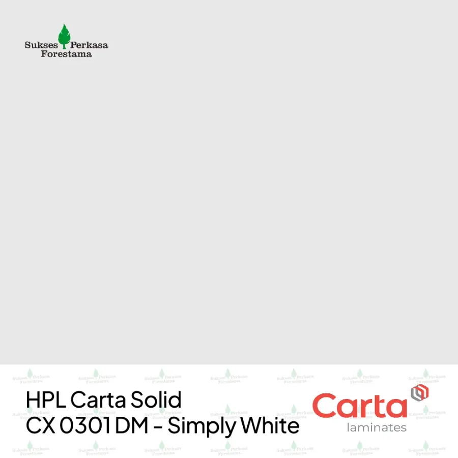 HPL Carta Solid CX 0301 DM - Simply White