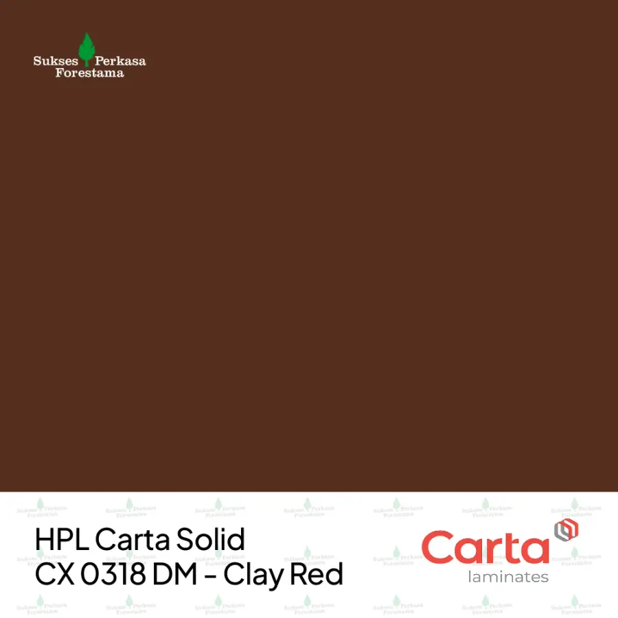 HPL Carta Solid CX 0318 DM - Clay Red