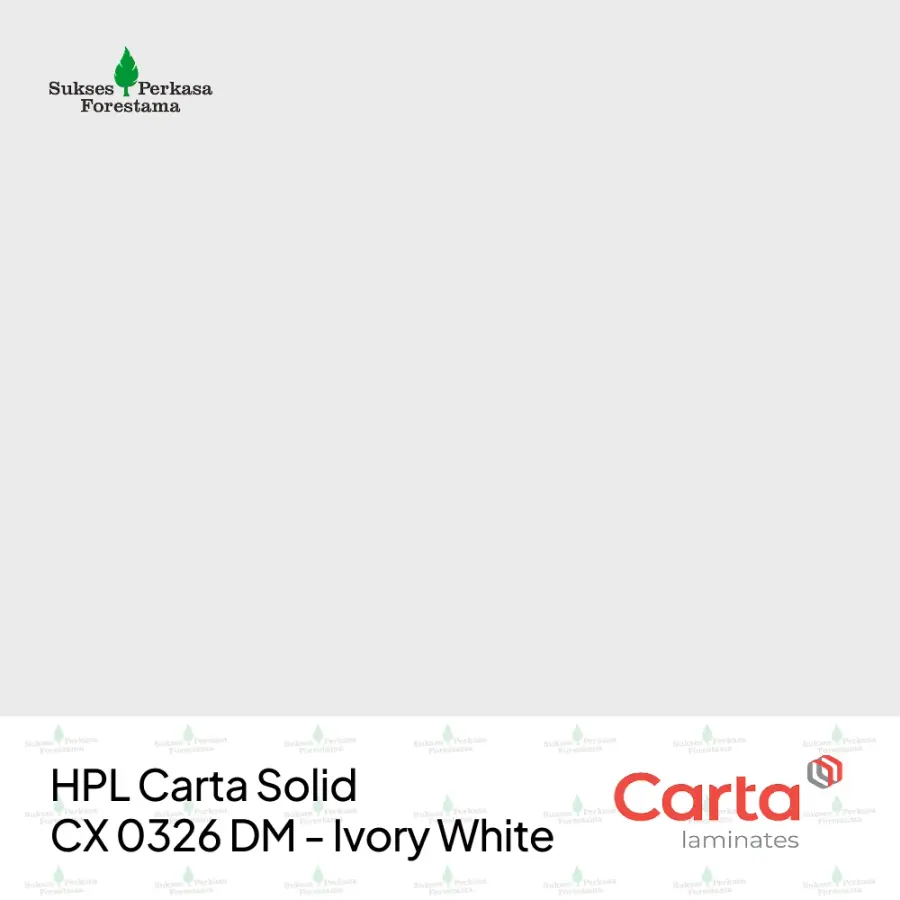 HPL Carta Solid CX 0326 DM - Ivory White