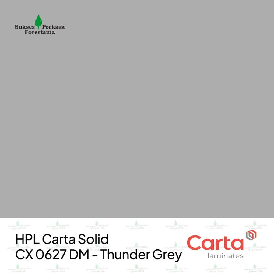 HPL Carta Solid CX 0627 DM - Thunder Grey