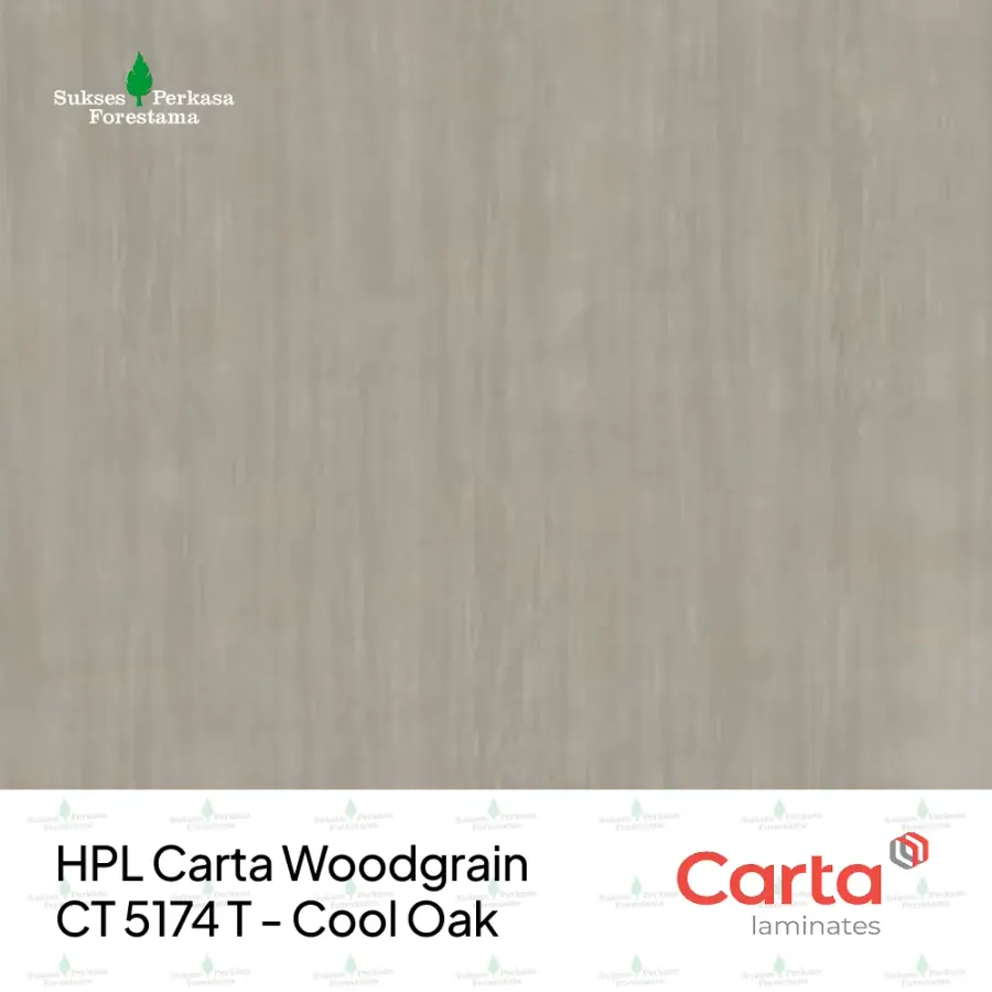 HPL Carta Woodgrain CT 5174 T - Cool Oak