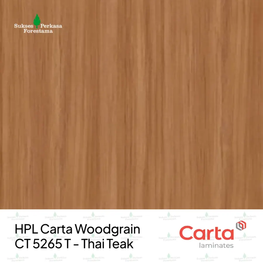 HPL Carta Woodgrain CT 5265 T - Thai Teak