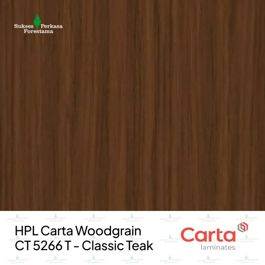 HPL Carta Woodgrain CT 5266 T - Classic Teak