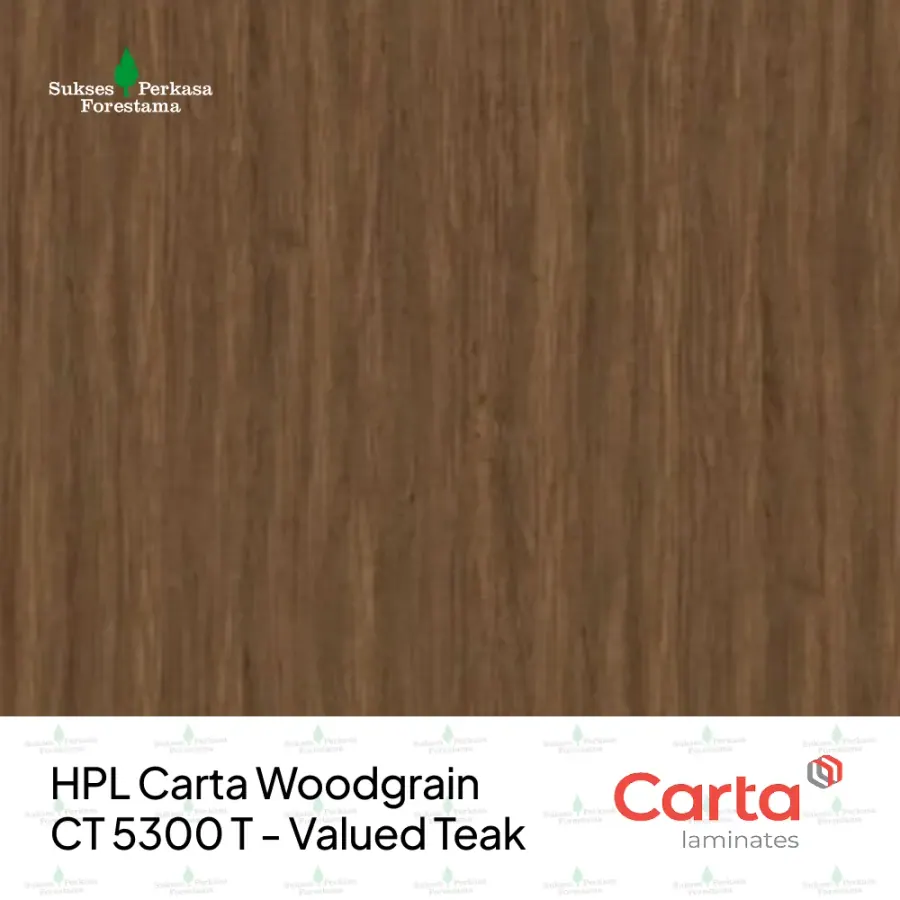 HPL Carta Woodgrain CT 5300 T - Valued Teak
