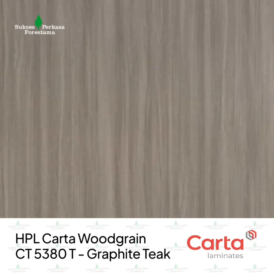 HPL Carta Woodgrain CT 5380 T - Graphite Teak