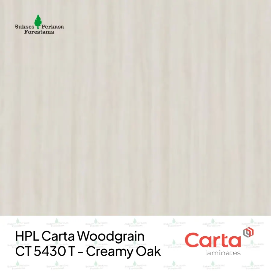 HPL Carta Woodgrain CT 5430 T - Creamy Oak