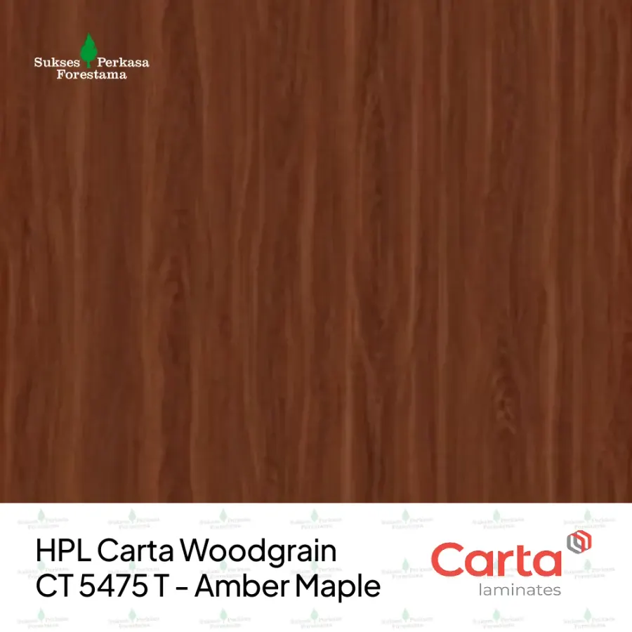 HPL Carta Woodgrain CT 5475 T - Amber Maple
