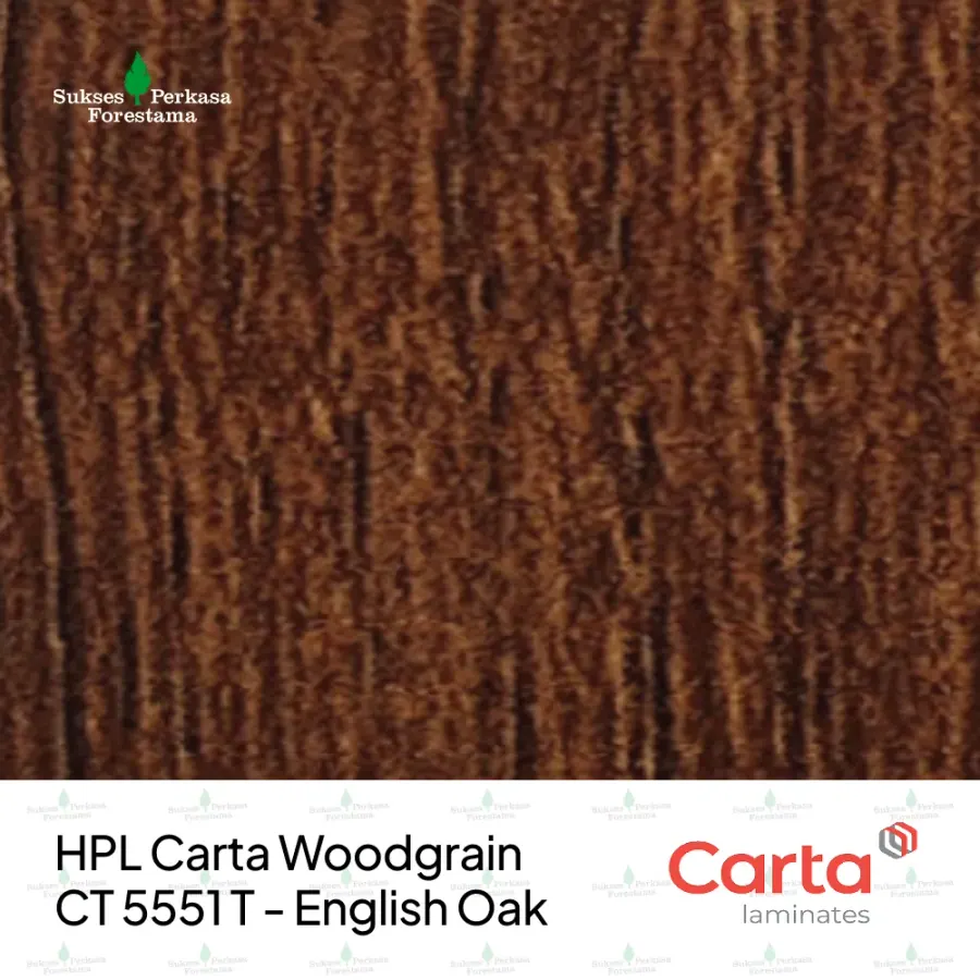 HPL Carta Woodgrain CT 5551 T - English Oak