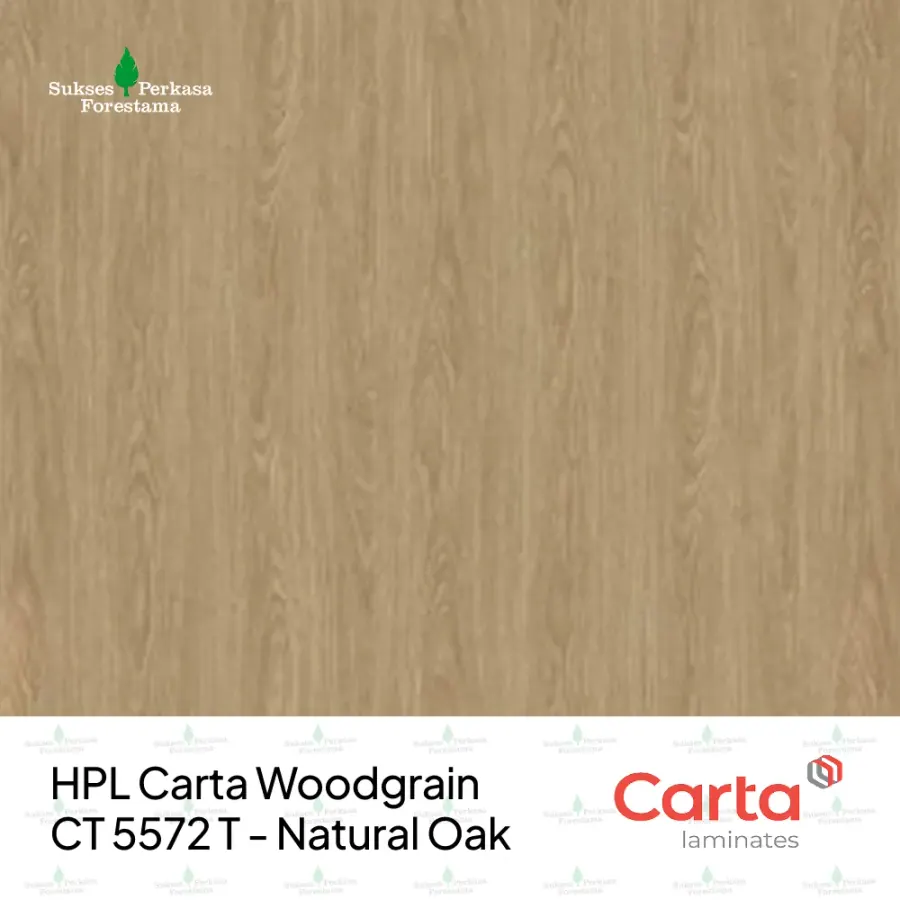 HPL Carta Woodgrain CT 5572 T - Natural Oak