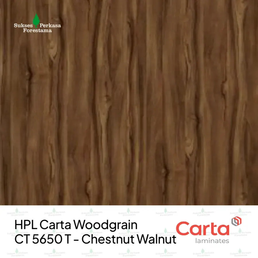 HPL Carta Woodgrain CT 5650 T - Chestnut Walnut