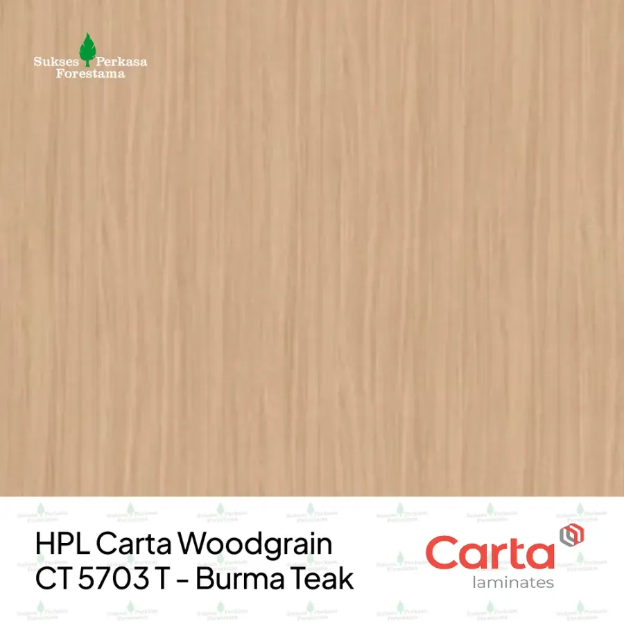 HPL Carta Woodgrain CT 5703 T - Burma Teak