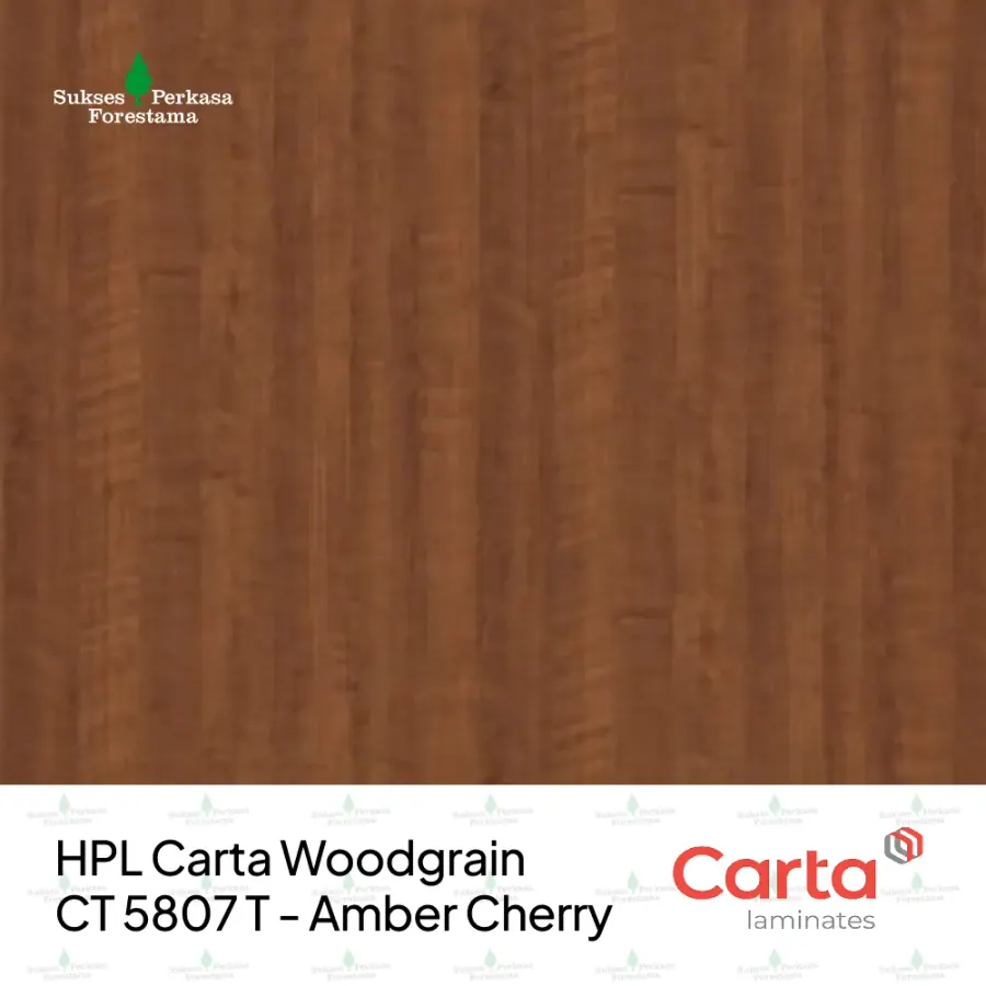HPL Carta Woodgrain CT 5807 T - Amber Cherry