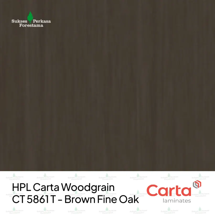 HPL Carta Woodgrain CT 5861 T - Brown Fine Oak