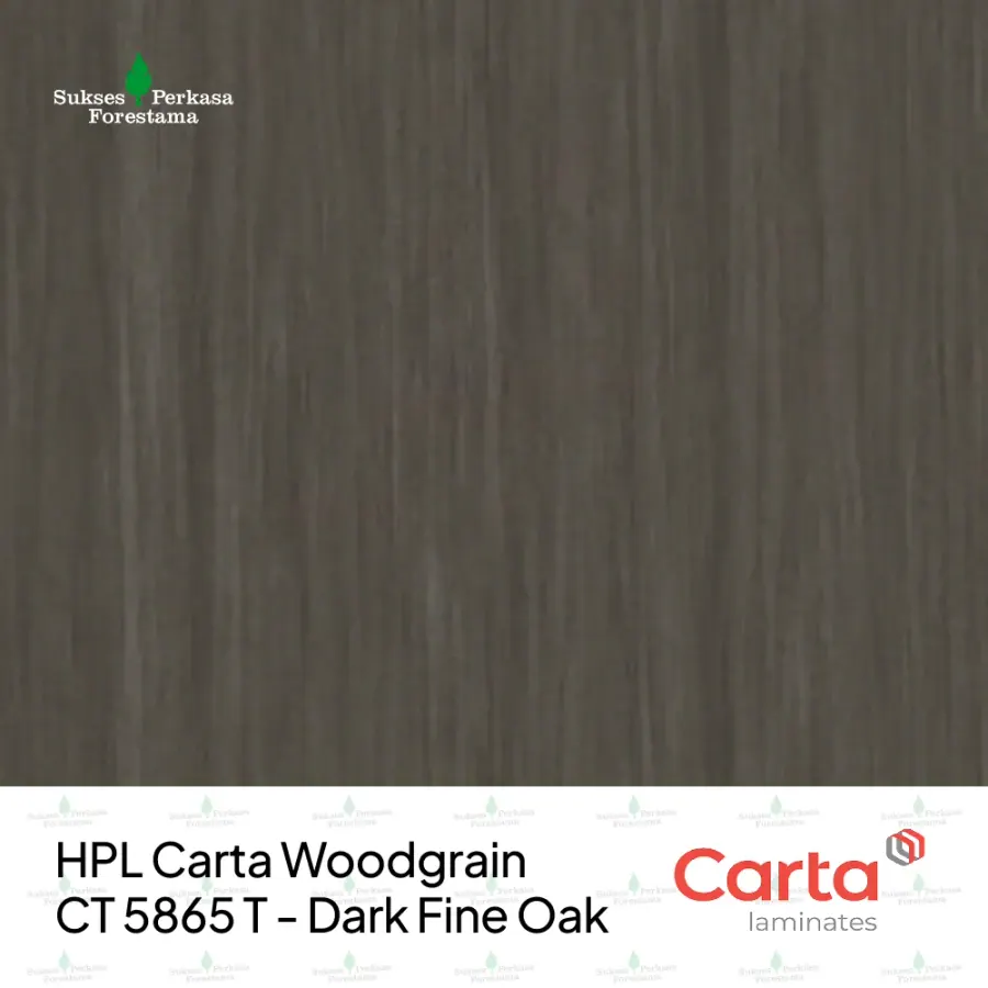 HPL Carta Woodgrain CT 5865 T - Dark Fine Oak