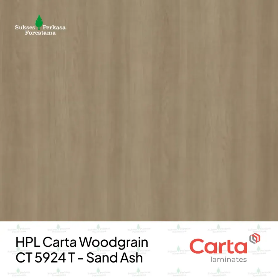 HPL Carta Woodgrain CT 5924 T - Sand Ash