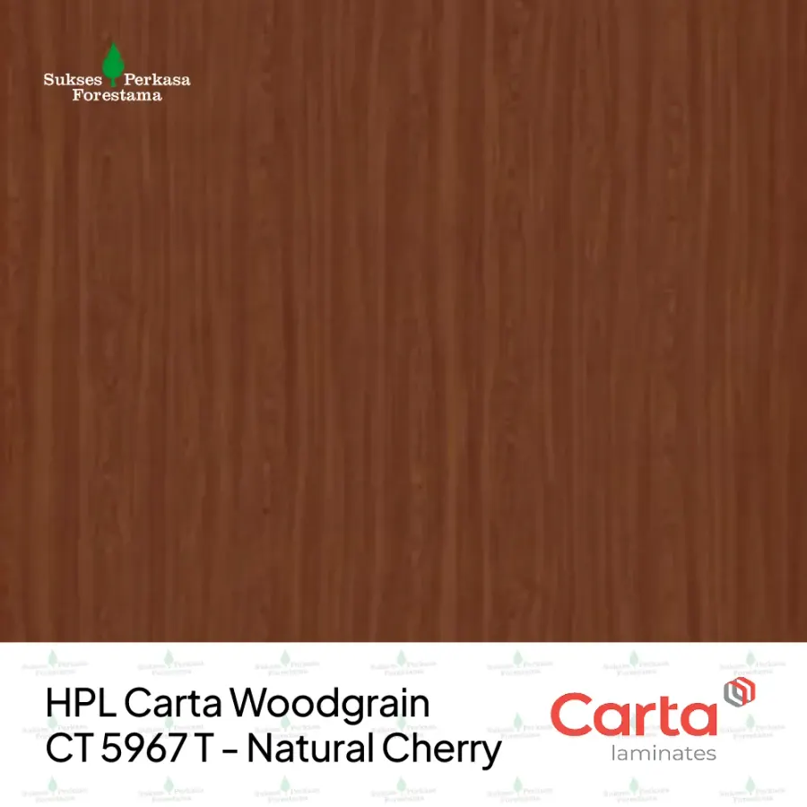 HPL Carta Woodgrain CT 5967 T - Natural Cherry