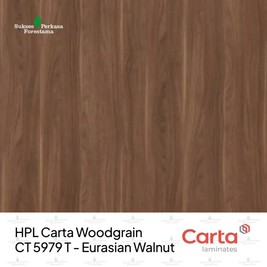 HPL Carta Woodgrain CT 5979 T - Eurasian Walnut