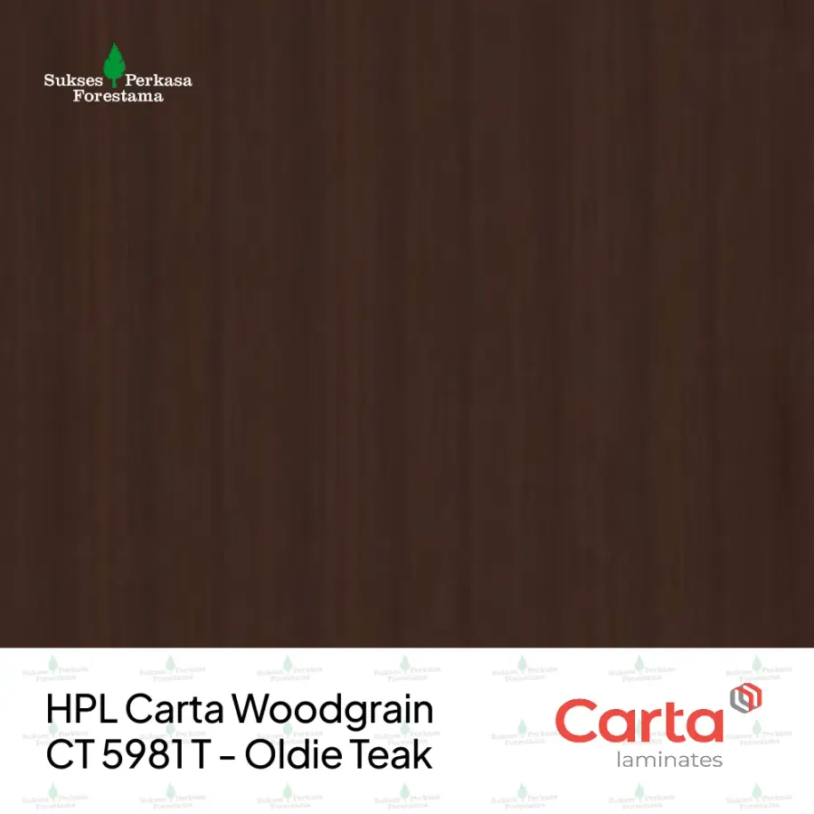 HPL Carta Woodgrain CT 5981 T - Oldie Teak