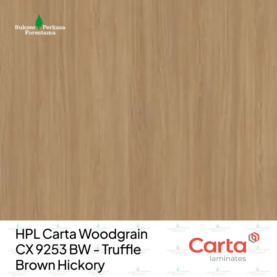 HPL Carta Woodgrain CX 9253 BW - Truffle Brown Hickory