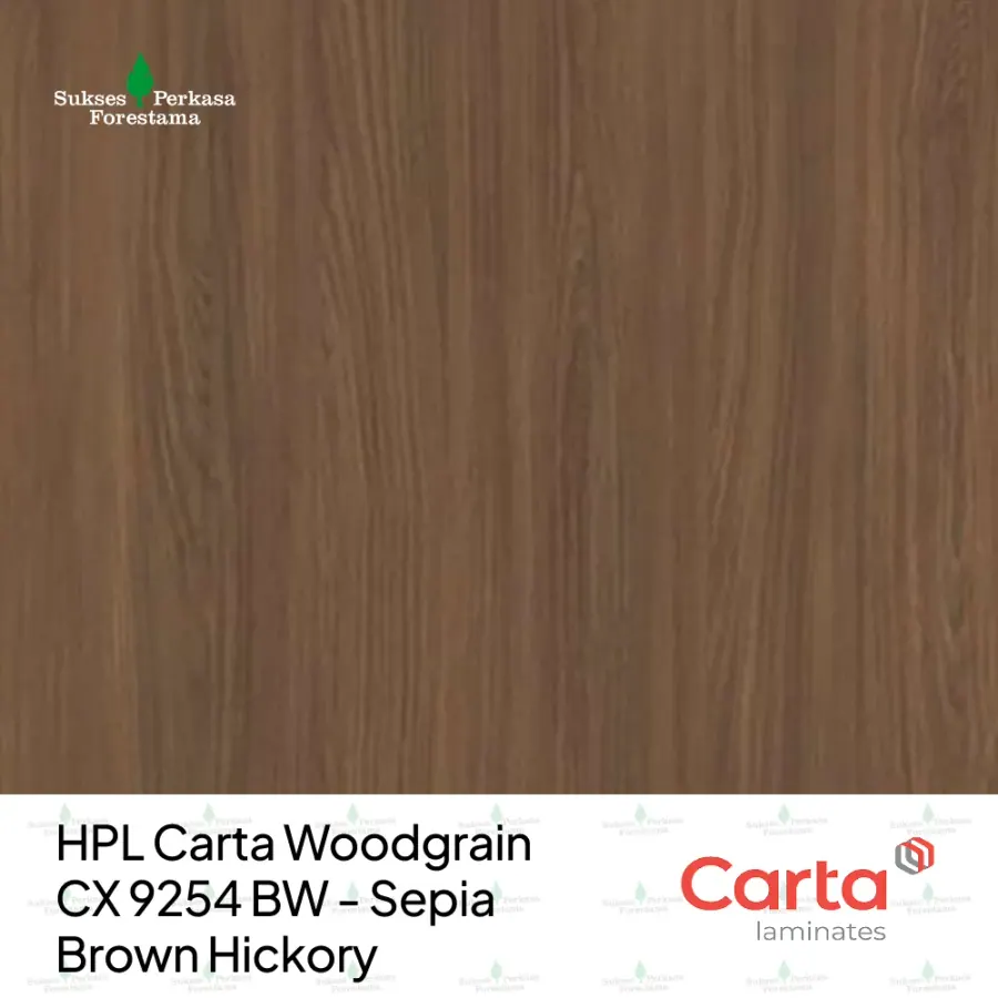 HPL Carta Woodgrain CX 9254 BW - Sepia Brown Hickory