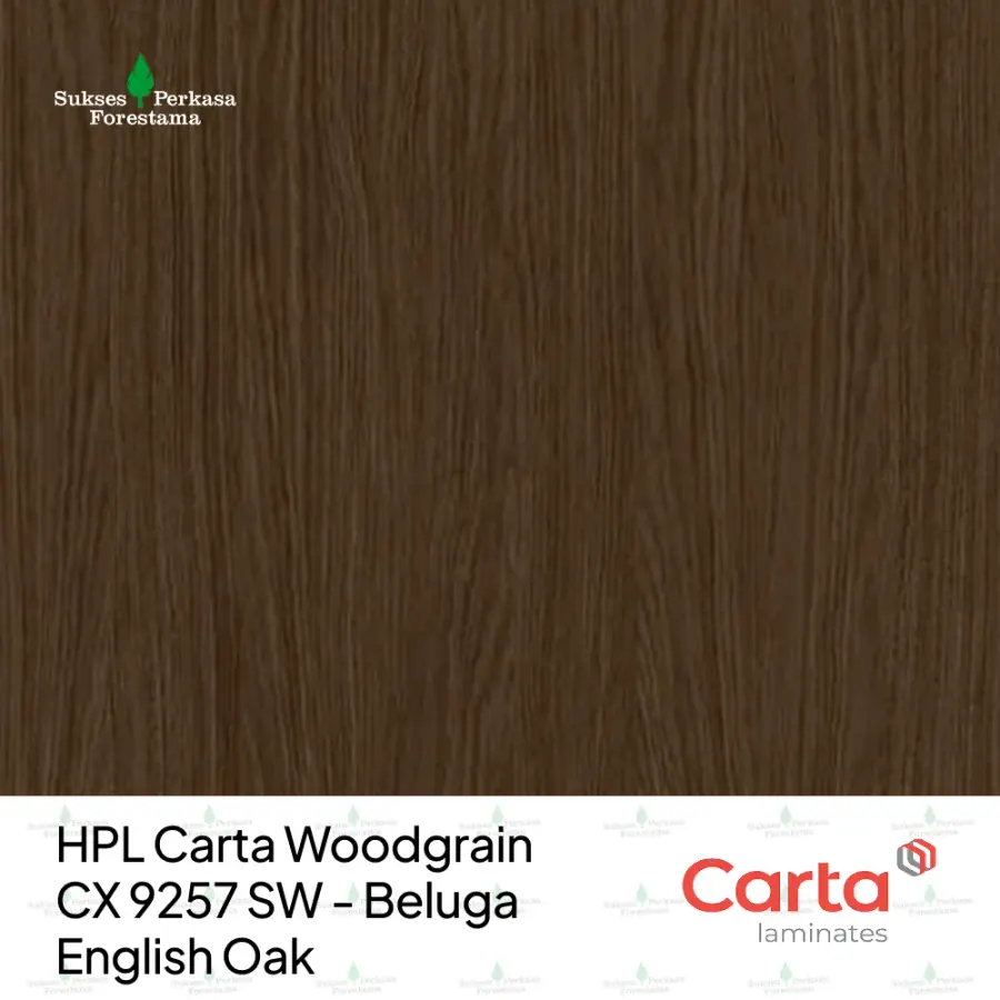 HPL Carta Woodgrain CX 9257 SW - Beluga English Oak