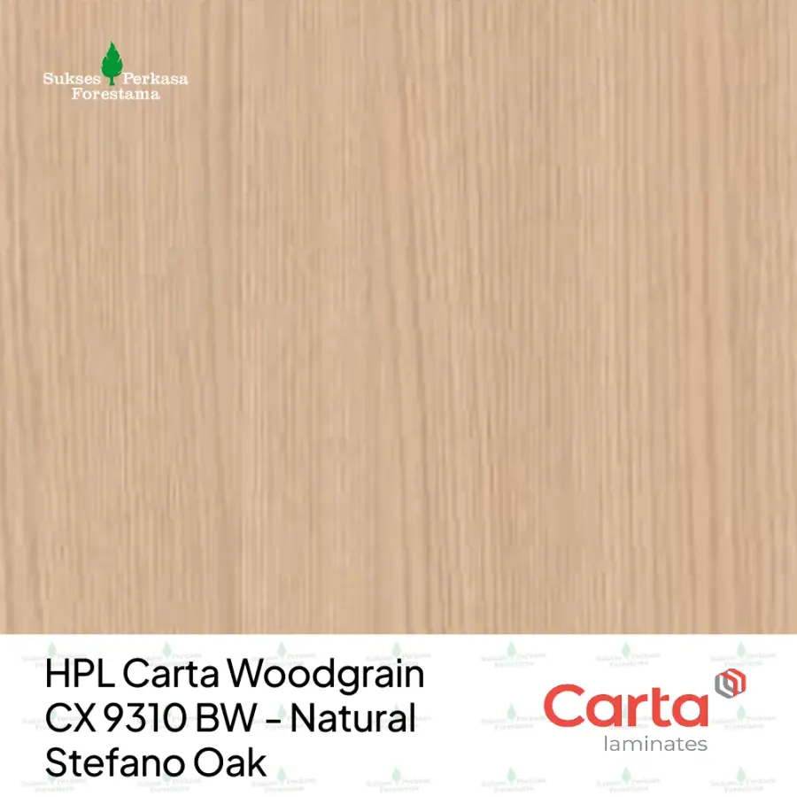 HPL Carta Woodgrain CX 9310 BW - Natural Stefano Oak