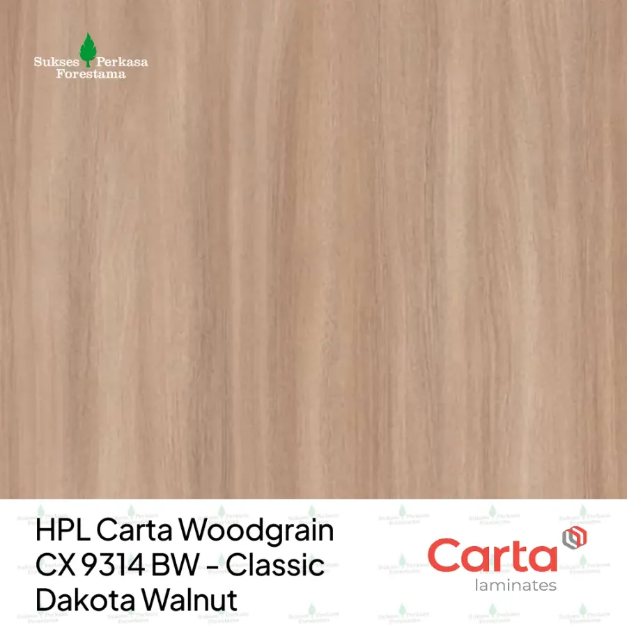 HPL Carta Woodgrain CX 9314 BW - Classic Dakota Walnut