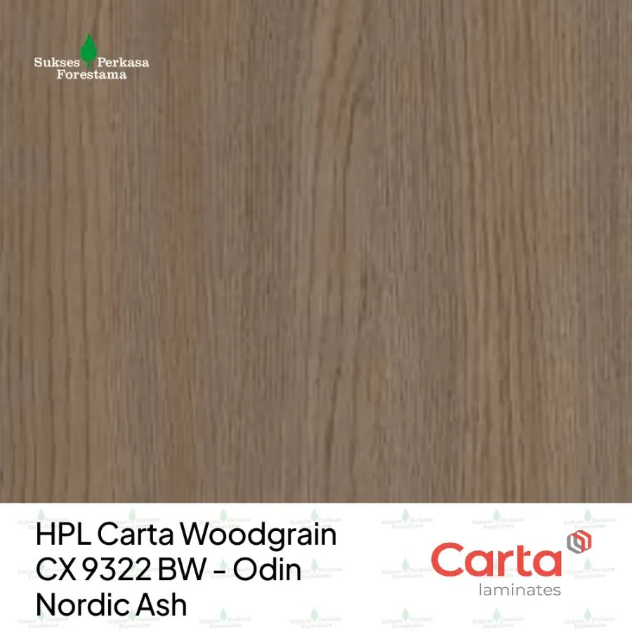 HPL Carta Woodgrain CX 9322 BW - Odin Nordic Ash