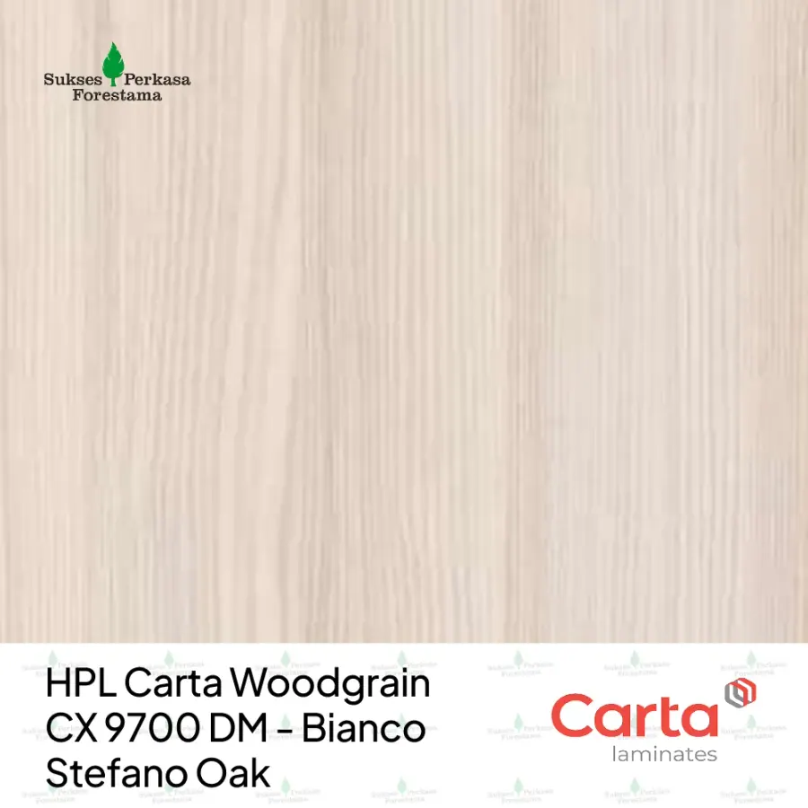 HPL Carta Woodgrain CX 9700 DM - Bianco Stefano Oak