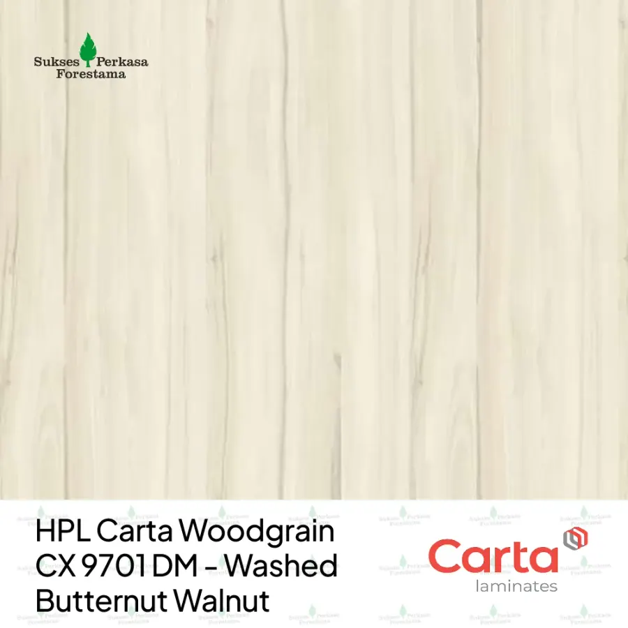 HPL Carta Woodgrain CX 9701 DM - Washed Butternut Walnut