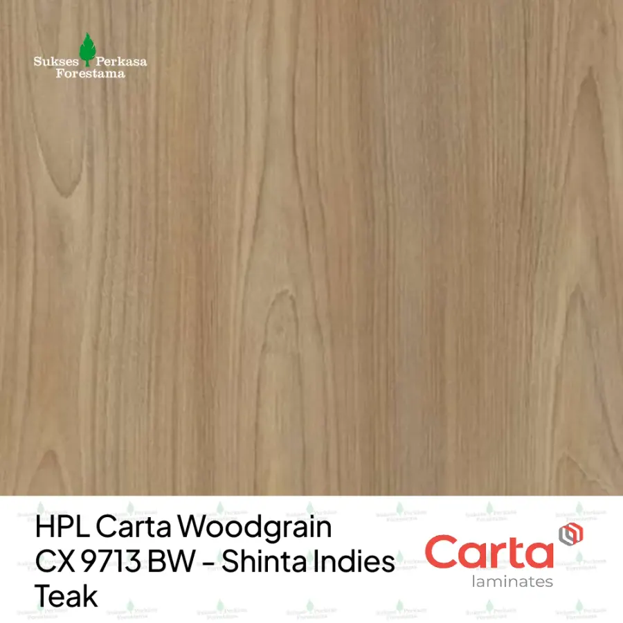 HPL Carta Woodgrain CX 9713 BW - Shinta Indies Teak