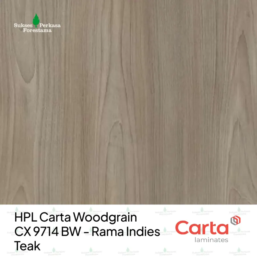 HPL Carta Woodgrain CX 9714 BW - Rama Indies Teak