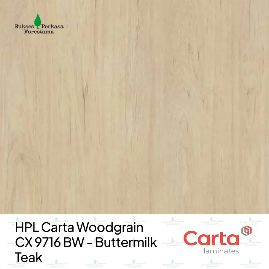 HPL Carta Woodgrain CX 9716 BW - Buttermilk Teak